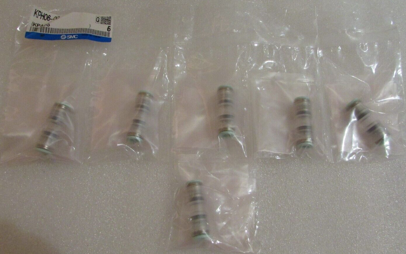 SMC KPH06-00 - Clean One-Touch KP Fitting's for Clean Room Blowers - Lot of 6