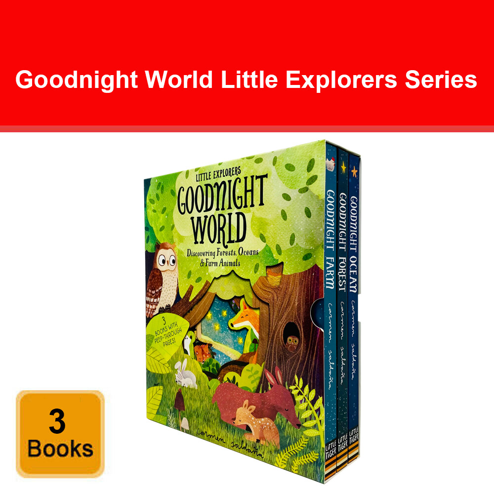 Peep Inside Goodnight World Little Explorers Series 3 Books Collection Box Set