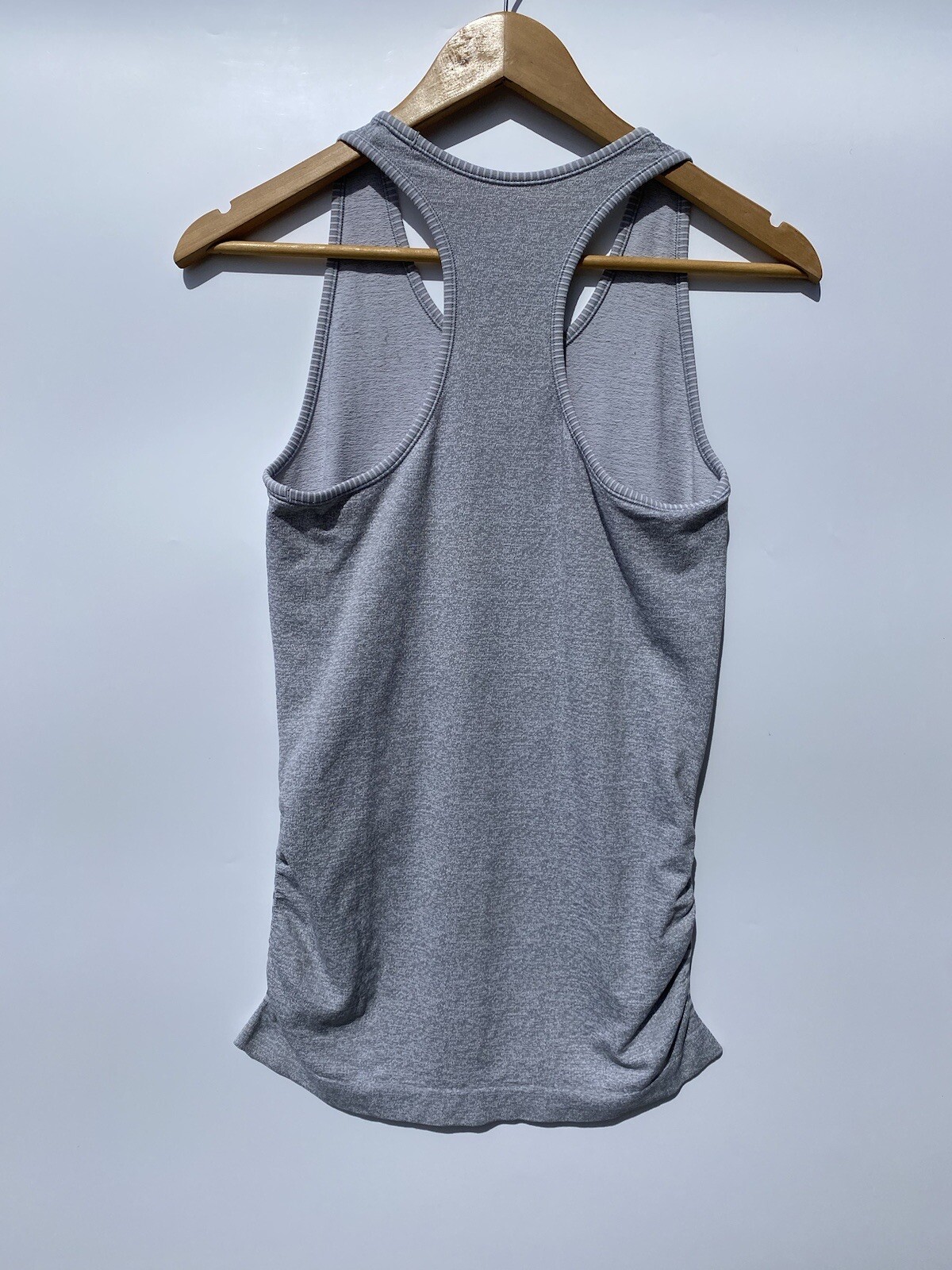 Athleta Gray  Solid Ruched Tank Top RackerBack  S… - image 2