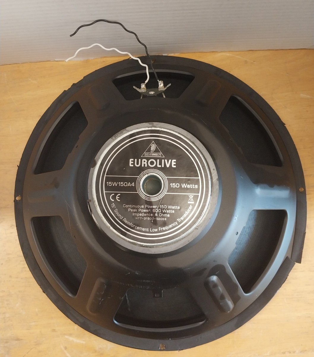 Behringer Eurolive 15 Inch Speaker 150 Watts 15W150A4 Tested