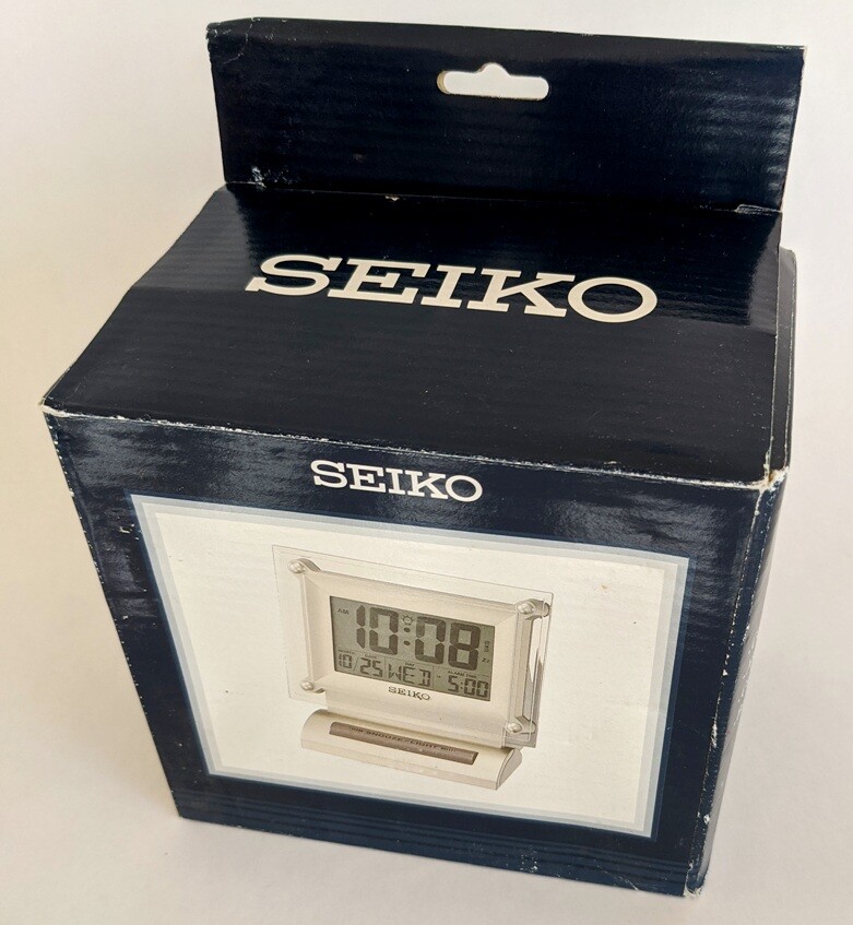 Seiko Quiet Large Numerals Alarm Clock QHL026SLH 