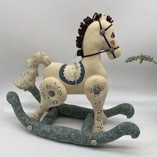 handmade children manual rocking horse fabric toy