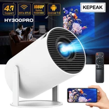 4K Mini Projector LED Native 1080P WiFi Bluetooth HD Portable Home Movie Theater