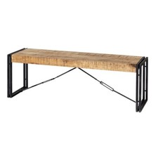UP-Cycled Industrial Style Dining Bench Made from Reclaimed Metal & Solid Wood