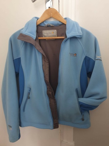 Zip Ladies Lined Fleece Blue Jacket 