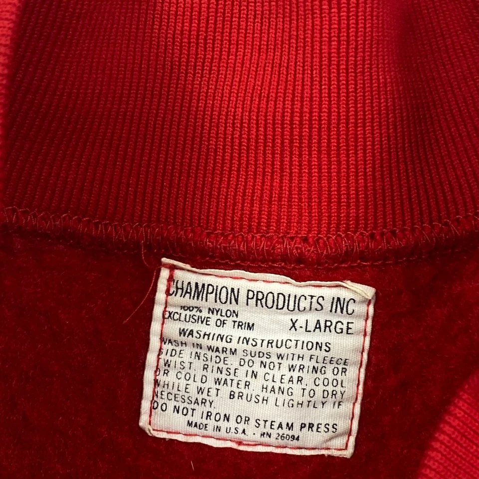 Suéter Vintage Champion Products Inc Atlanta Braves Adulto Extra Grande Rojo Años 60 Foto 4 de 4