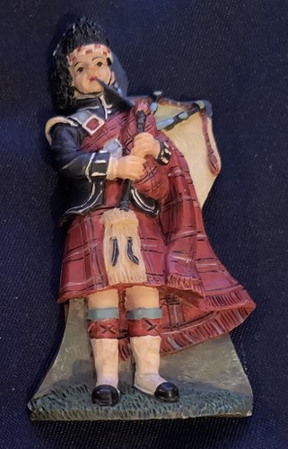 Vintage Retro Scottish Bagpipe Player Fridge Magnet Scotland
