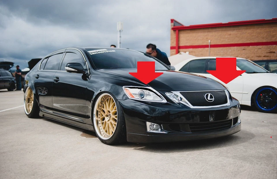 For Lexus GS330 GS430 GS450H Eyebrows Eyelids Headlight Cover Eyelash 2007-2011 Foto 2 de 4