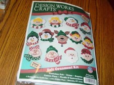 Design Works Crafts - Faces of Joy 13 Christmas Felt Ornament Kit - 5398 NEW
