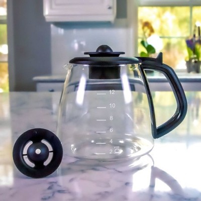 12 Cup Glass Replacement Coffee Carafe Borosilicate Glass Carafe Heat Resistant