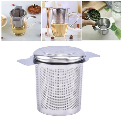 Stainless Steel Mesh Tea Infuser Metal Cup Strainer Loose Leaf Filter With LidWE - Picture 10 of 10