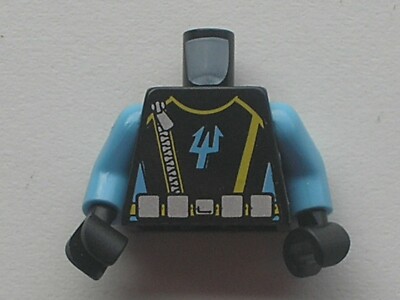 LEGO Black Torso Aquazone Aquaraiders II Trident 973pb0428c01 Set 7772 7773 