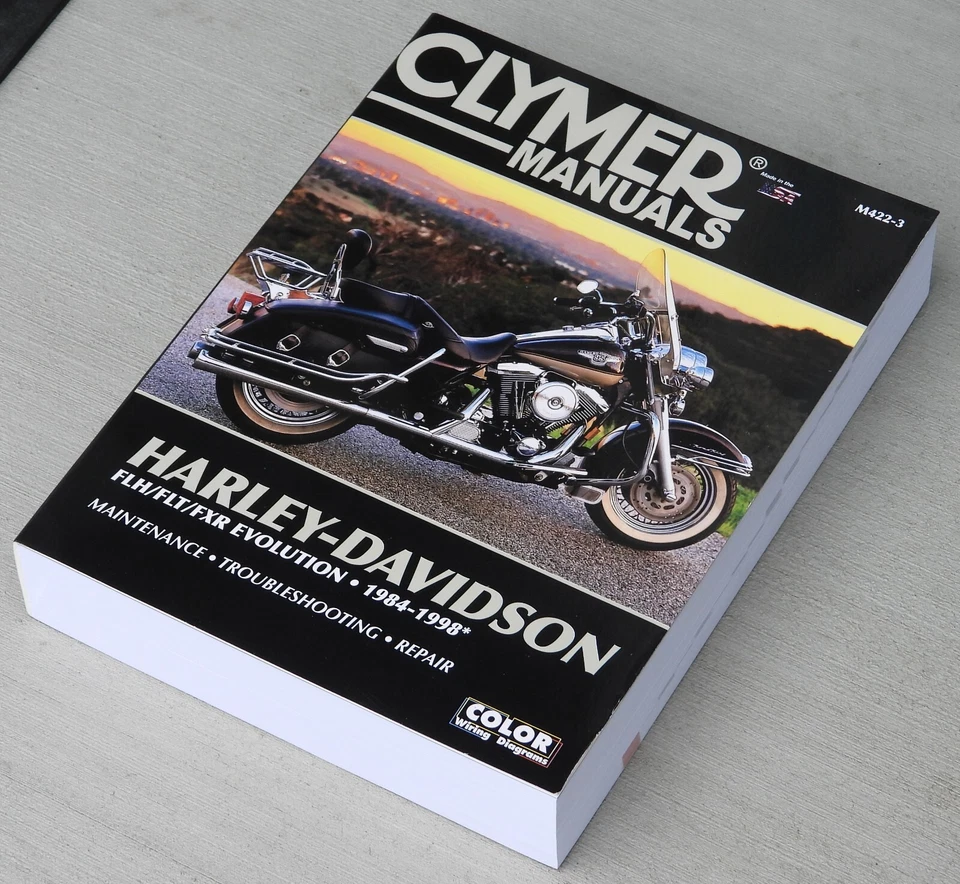 1984-1998 Harley Davidson Road King Electra Tour Glide CLYMER REPAIR MANUAL M422 Foto 2 de 4