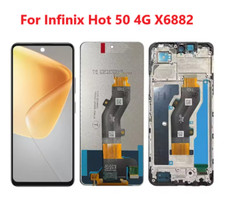 For Infinix Hot 50 4G X6882 LCD Display Touch Screen Digitizer Assembly W/Frame