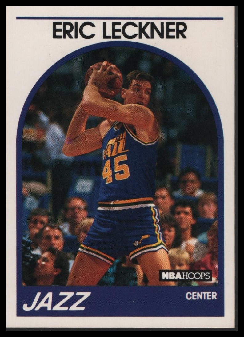 1989-90 NBA Hoops - #12 - ERIC LECKNER - Utah Jazz - RC