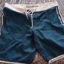 Hang Ten Mens Striped Board Shorts Swim Trunk...