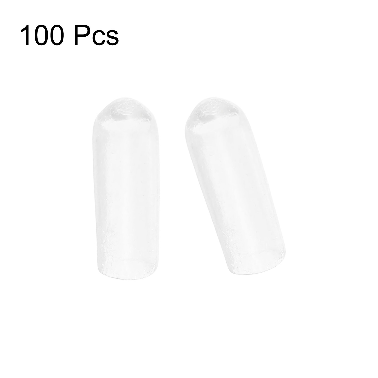 100pcs Rubber End Caps Protective Caps 3.5mm(1/8") ID Bolt Cap Clear
