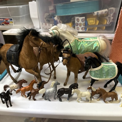 Large Lot Collectible Horses Breyer? Grand Champion? Flocked? - Picture 1 of 8