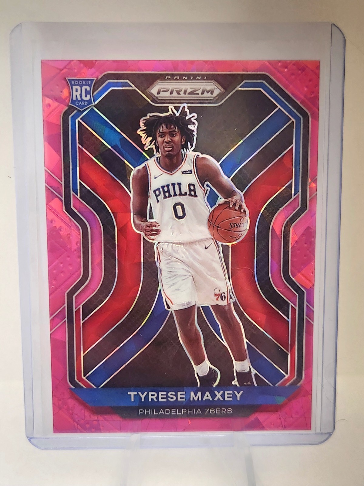 2020-21 Panini Prizm Tyrese Maxey #256 Pink Ice Prizm (RC)