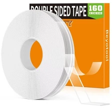 Heavy Duty Double Sided Tape 160 Inch Clear Nano Mounting Adhesive Removable