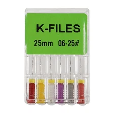 10-100Pack Dental Endodontic Endo Root Canal K-File Steel 25mm Assorted Hand Use