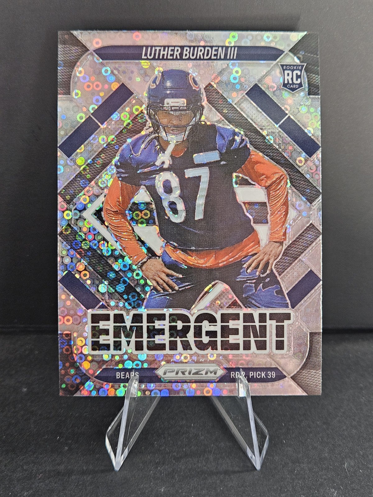 2025 Panini Prizm Luther Burden III Emergent No Huddle RC Bears Rookie #19