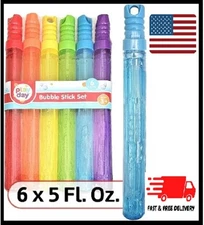 Bubble Maker Stick Toy with 30 Ounce Bubble Solution, 6 Pack