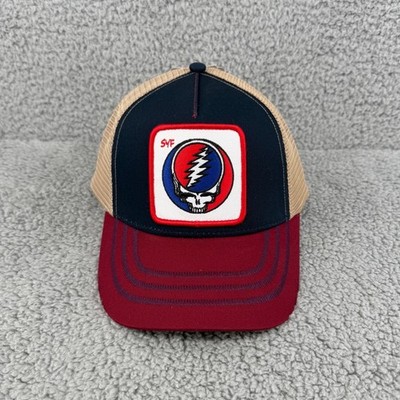 Peter Grimm x Grateful Dead Steal Your Face Trucker Hat Navy Tan Maroon SYF Cap