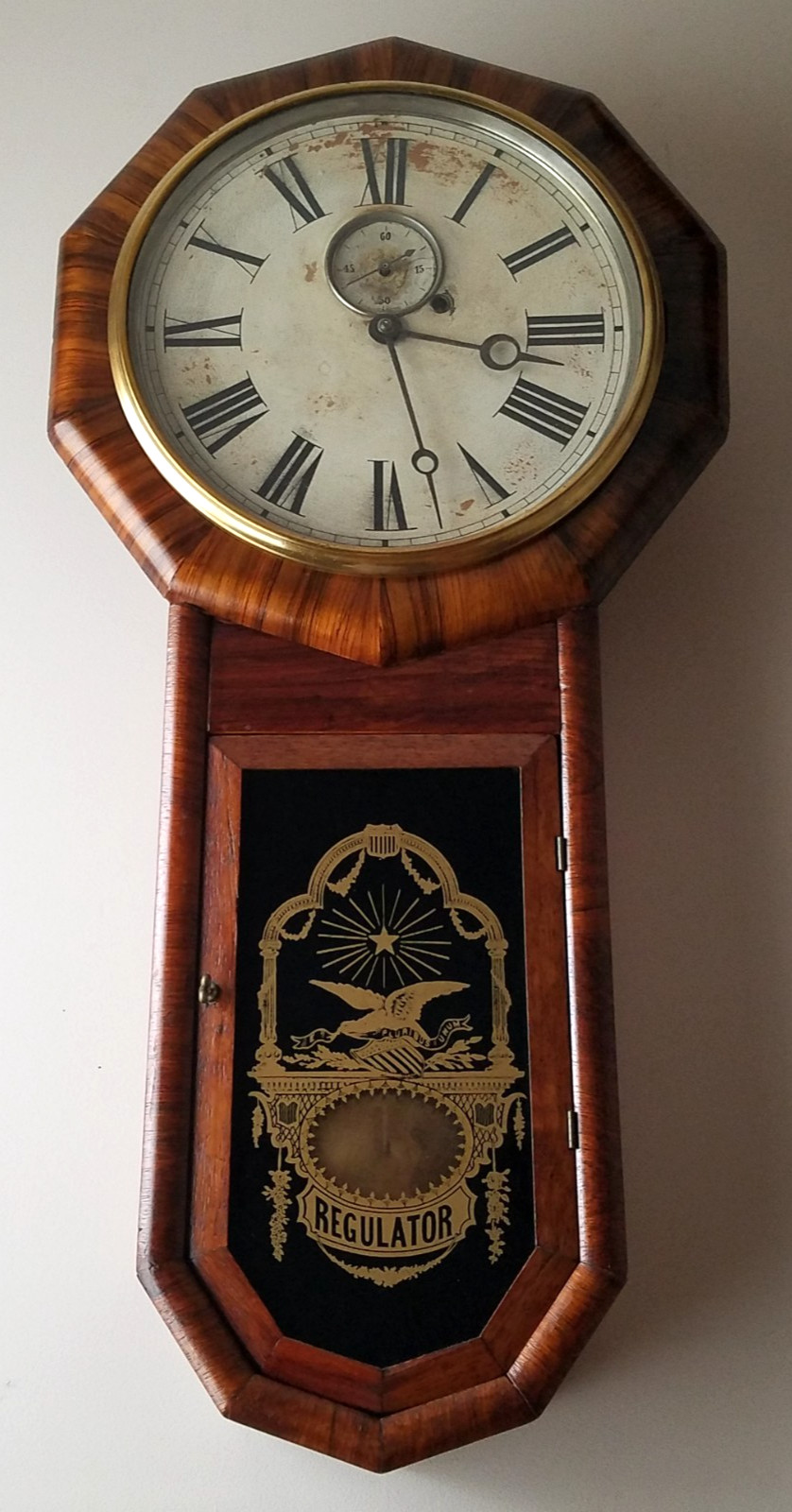 Antique W.M.L. Gilbert No. 2 Regulator Wall Clock Weight Driven 8-Day