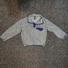 Patagonia Synchilla Snap-T Fleece Jacket Youth Size XS 5-6 Grey Blue Style 65572