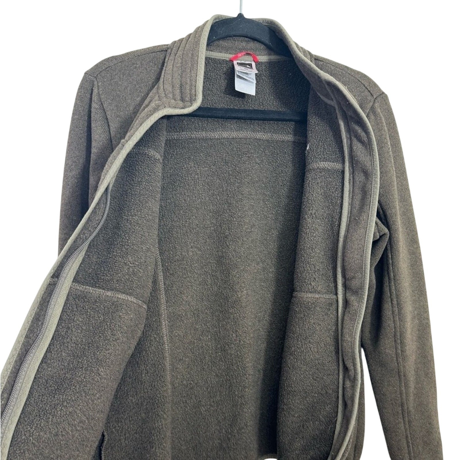 The North Face High Neck Fleece Jacket Full Zip Brown Outdoor Warm Women's M thumbnail 5