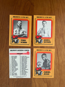 4 RARE 1997 BROWN's Boxing Cards NORRIS JEFFRIES JUDAH ETC