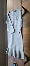 NWOT Womens BANANA REPUBLIC Gray Dress Fitted Long Sleeve SIZE 8 shows figure!
