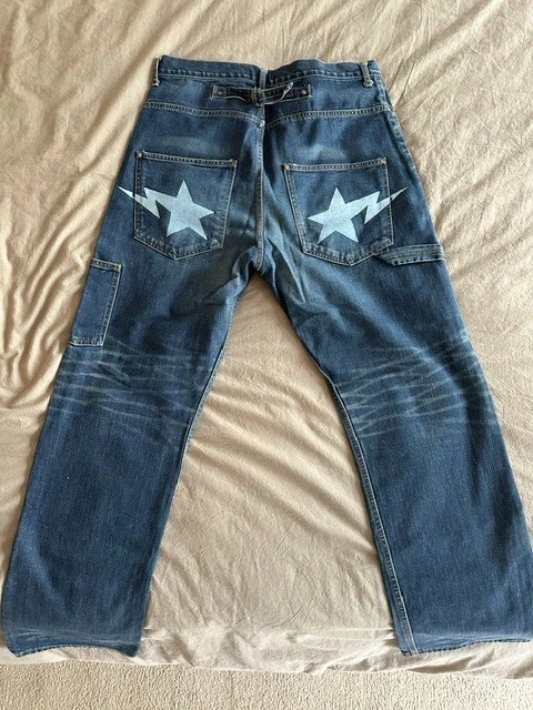 A Bathing Ape Cotton Blue Jeans for Men for sale | eBay