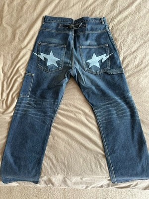BAPE Bapesta A Bathing Ape Vintage 2000s Jeans Star Cinch Back Carpenter Medium