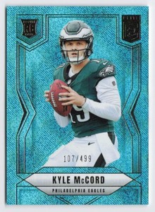 2025 Kyle McCord Rookie Card Panini Donruss Elite Teal Matrix /499 #171 Eagles