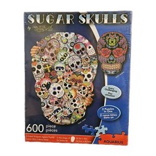 Sugar Skulls 600 Piece Shaped 2 Sided Jigsaw Puzzle