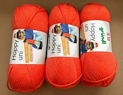 Restposten 300g Gründl Happy Uni Farbe Nr. 47 orange Universalgarn NEU
