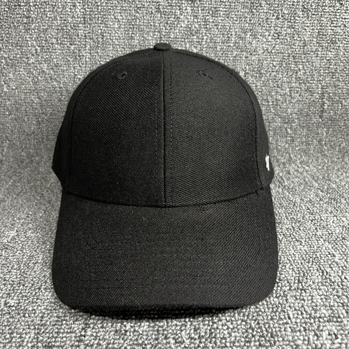 '47 Brand Blank MVP Cap Black Structured Adjustable Hook & Loop Strapback Hat