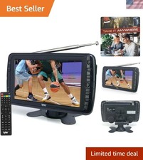 7" Portable TV LCD Monitor Rechargeable Battery Powered Wireless Capability H...
