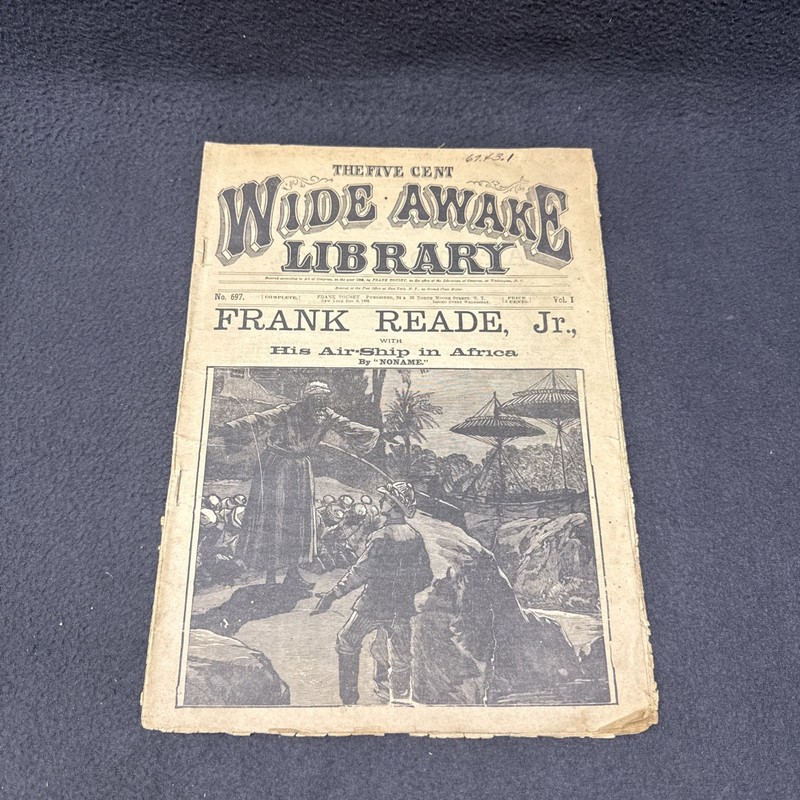 Wide Awake Library No. 697 Frank Reade, Jr., His Airship in Africa NONAME 1885