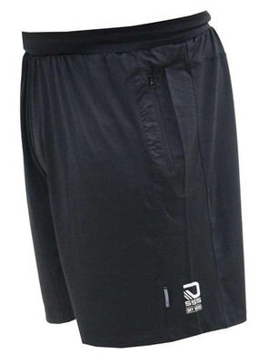 D555 Herren Übergröße Dry Wear Stretch Shorts in Schwarz 2XL bis 6XL