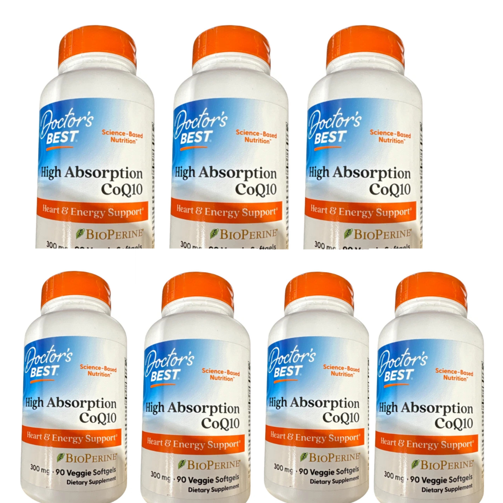 7 Pack Doctors Best High Absorption CoQ10 Cardiovascular &Energy Support