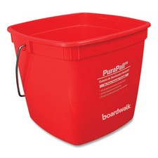 Boardwalk 6QTREDBKT Purapail, 6 Qt, Polypropylene, Red/white