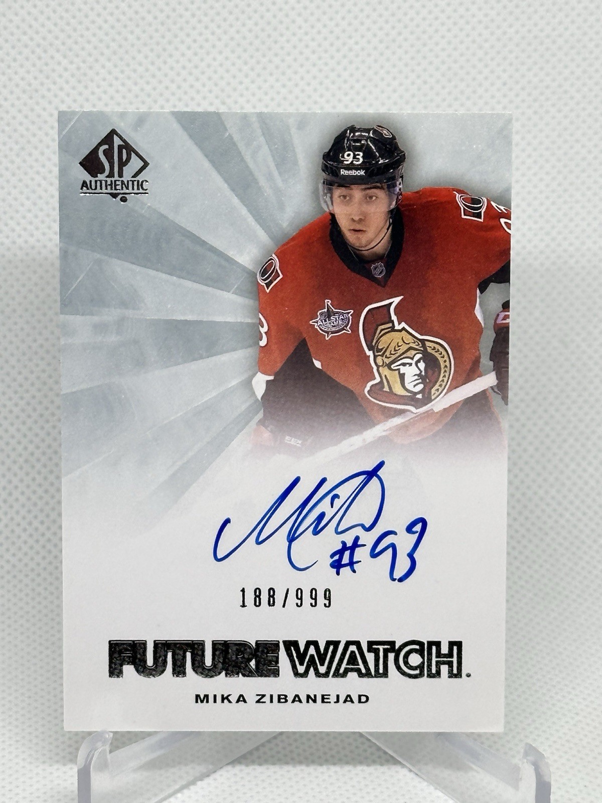 2011-12 SP Authentic Future Watch 188/999 Mika Zibanejad #227 Rookie Auto RC