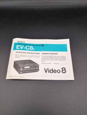 Sony EV-C8U Video 8 Cassette Recorder Player Deck - Plays but can