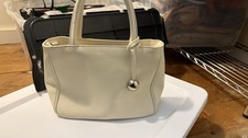 FURLA AN63 Cream Leather Top Handle Tote Bag