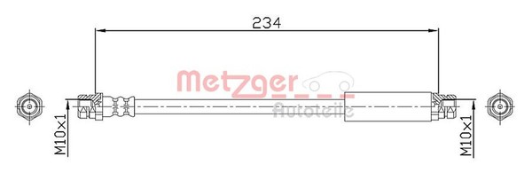 Metzger Autoteile Bremsschlauch 4110359 FüR Golf VW Audi A3 Skoda Seat 1K1 CC XL-image