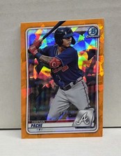 CHRISTIAN PACHE 2020 Bowman Chrome Prospects SAPPHIRE ORANGE ~ Braves #'d /75