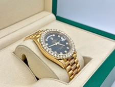 Rolex President Day Date 228238 40mm Diamond Bezel Dial Band 18K Gold Box Papers 6